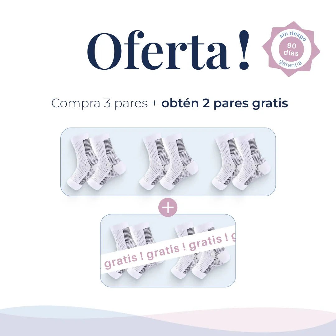 Medias De Compresión - Obtén Alivio Instantáneo De Pies Hinchados Y Adoloridos
